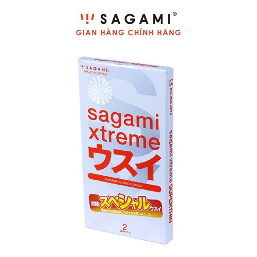 [HCM]Bao cao su siêu mỏng Sagami Super thin (hộp 2 chiếc)- Che Tên