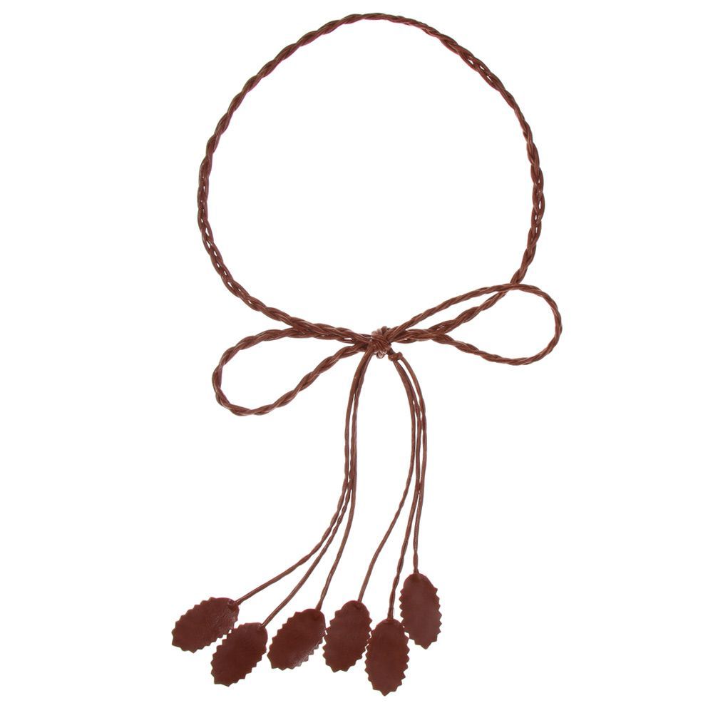 MAXG Women Graceful Adjustable Faux Leather Dress Strap Braided Leaf