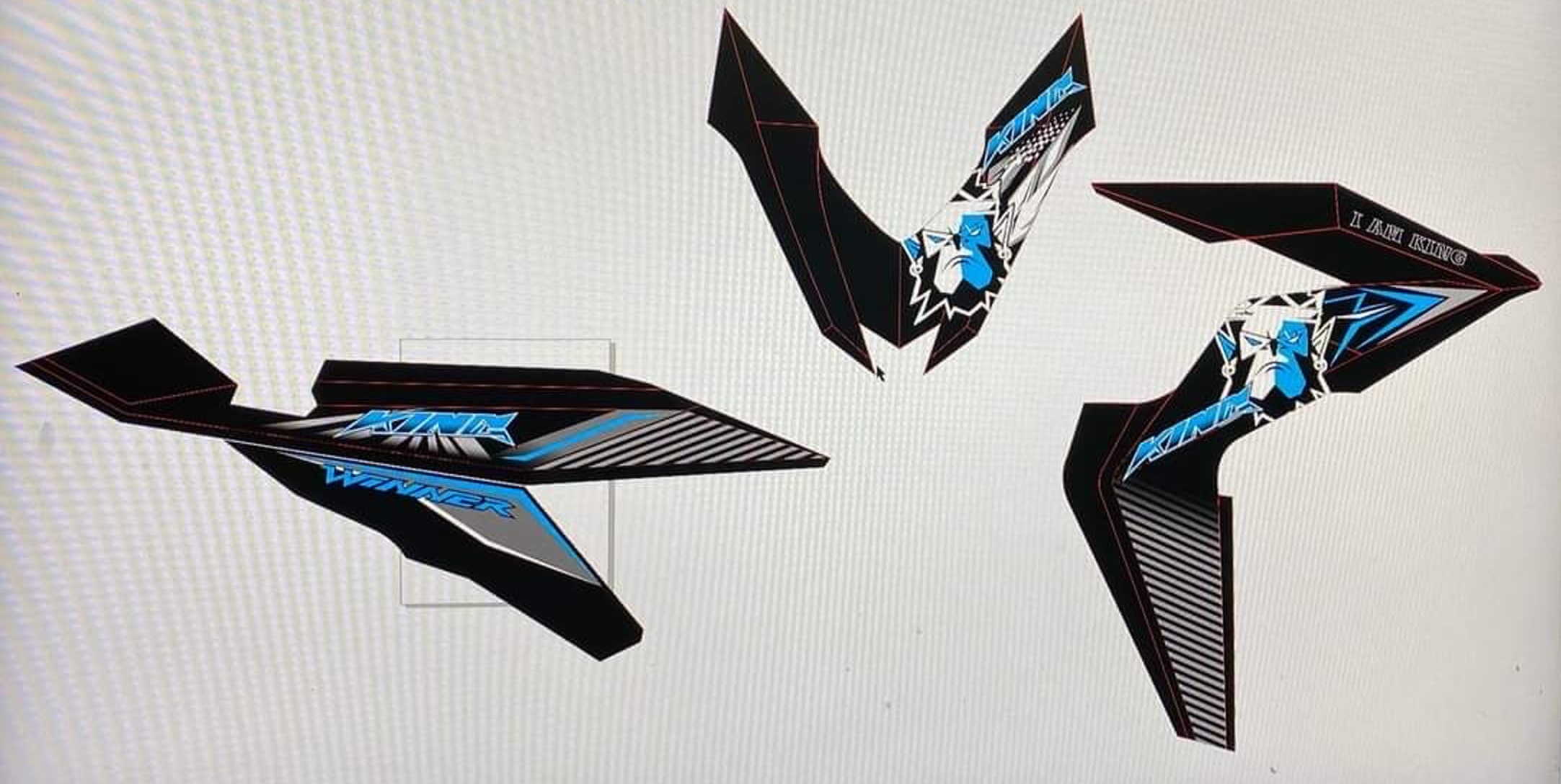 Tem Rời Honda Winner 150 King Drag Xanh GP Tặng Kèm Logo