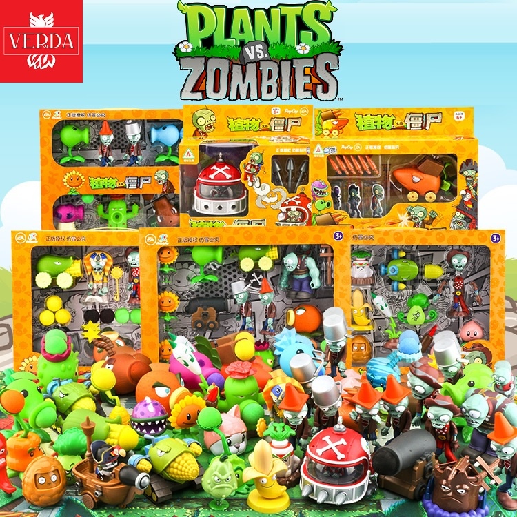 Đồ chơi Plants vs Zombies trẻ em bộ hộp mô hình cho bé cây bắn zombie