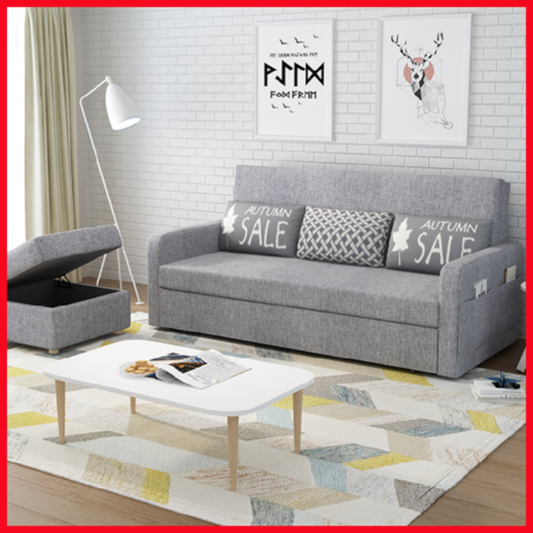 New generation drawer folding smart sofa bed with electrostatic paint iron frame KT: 1.6 m x 1m9