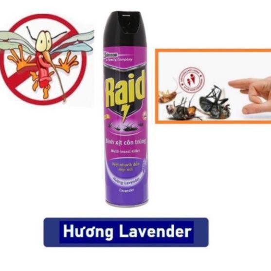 Bình xịt côn trùng Raid 600ml - Hương Cam & Chanh