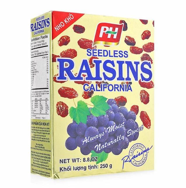 Nho khô Raisins hộp 200g