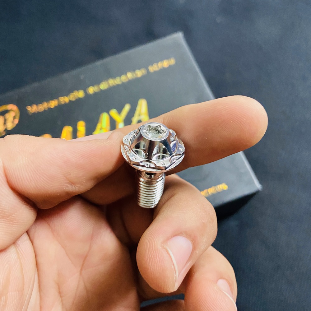 [HCM]ỐC HEO DẦU 10LY MẪU SALAYA HOA TUYẾT TRANG TRÍ CHO NHIỀU DÒNG XE SIÊU SÁNG CAO CẤP (GIÁ 1 CON)