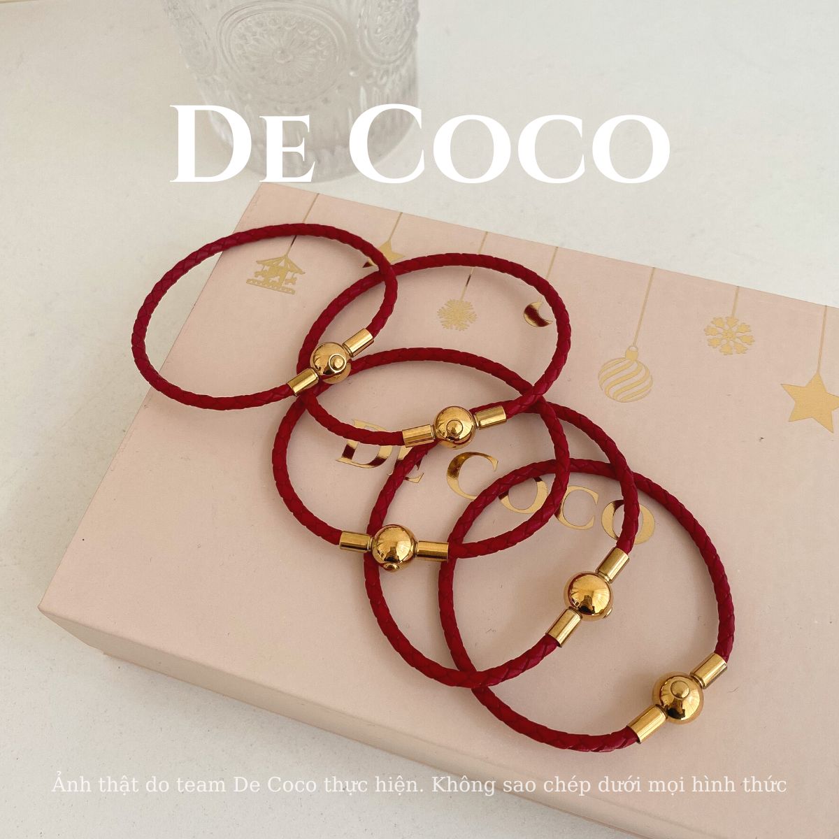 [KHÔNG ĐEN GỈ] Vòng tay màu đỏ may mắn Như Ý De Coco