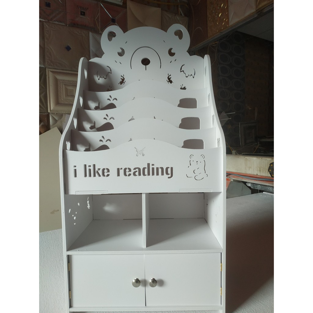 Kệ sách gấu tủ đồ cho bé (2 size)