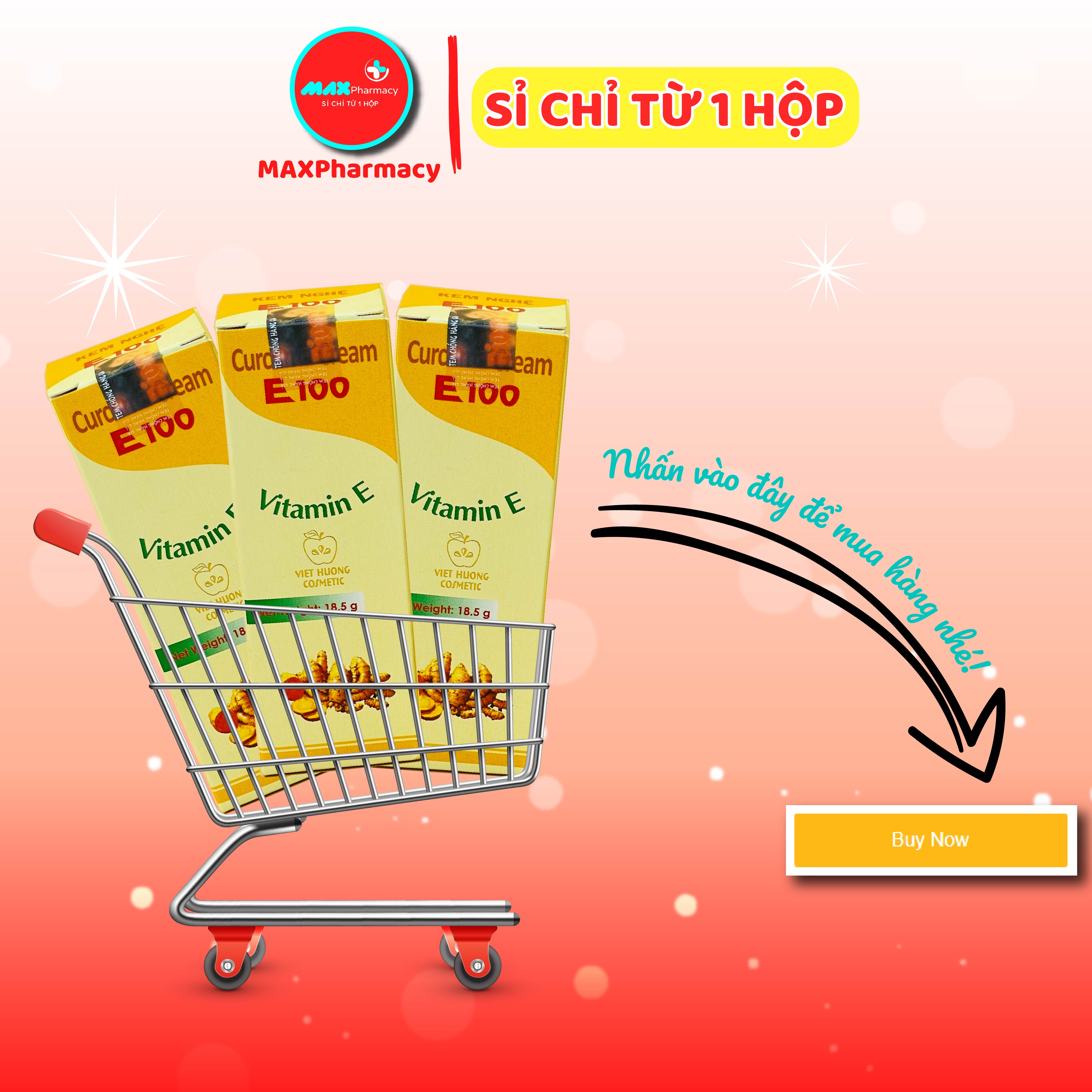 Kem Nghệ E100 Dưỡng da mụn Mờ thâm sẹo 18,5g - Maxpharmacy