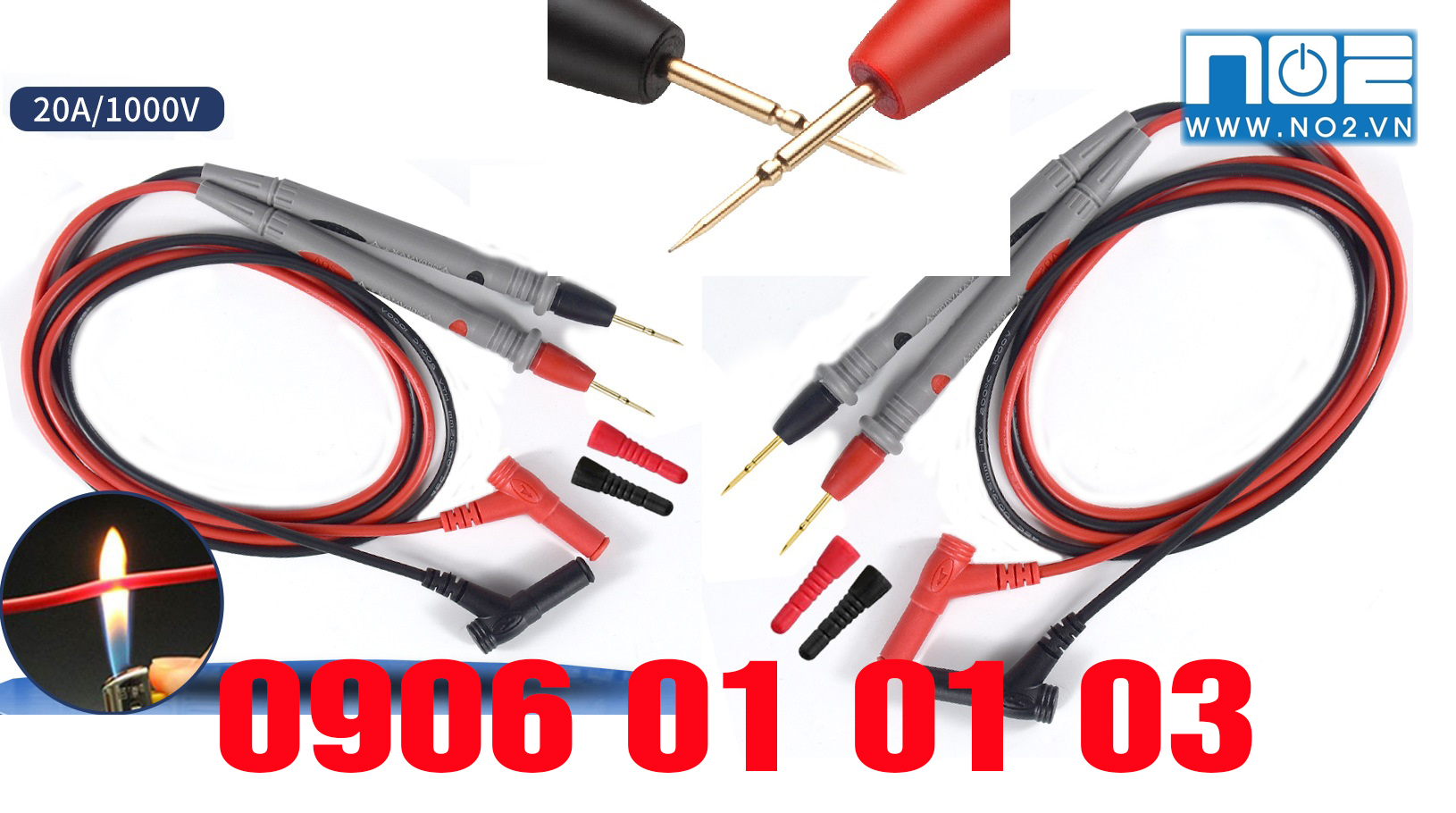 Que đo đồng hồ vạn năng đầu siêu nhọn 1000V 20A