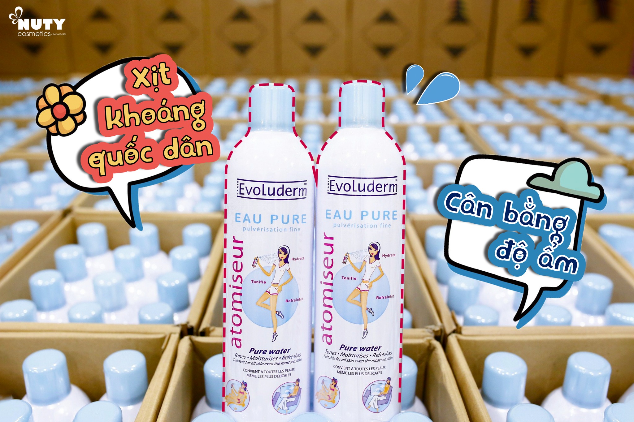 Xịt Khoáng Evoluderm Pure Water Spray (400ml)