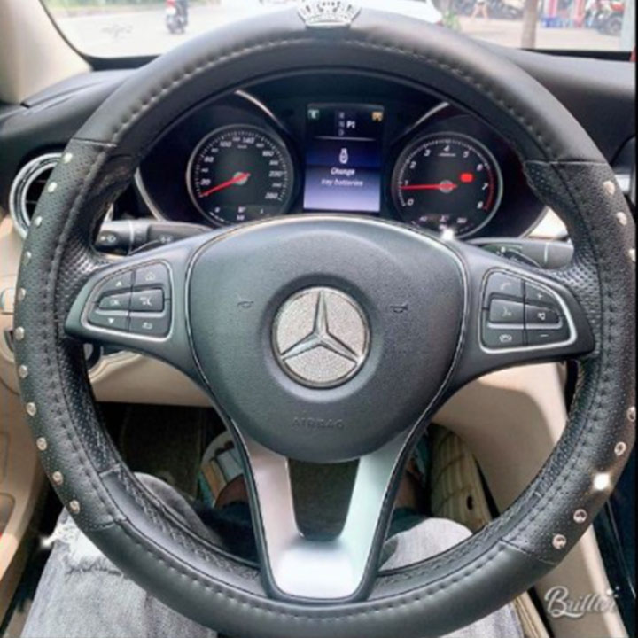 Logo Đính Đá Gắn Vô Lăng Mercedes