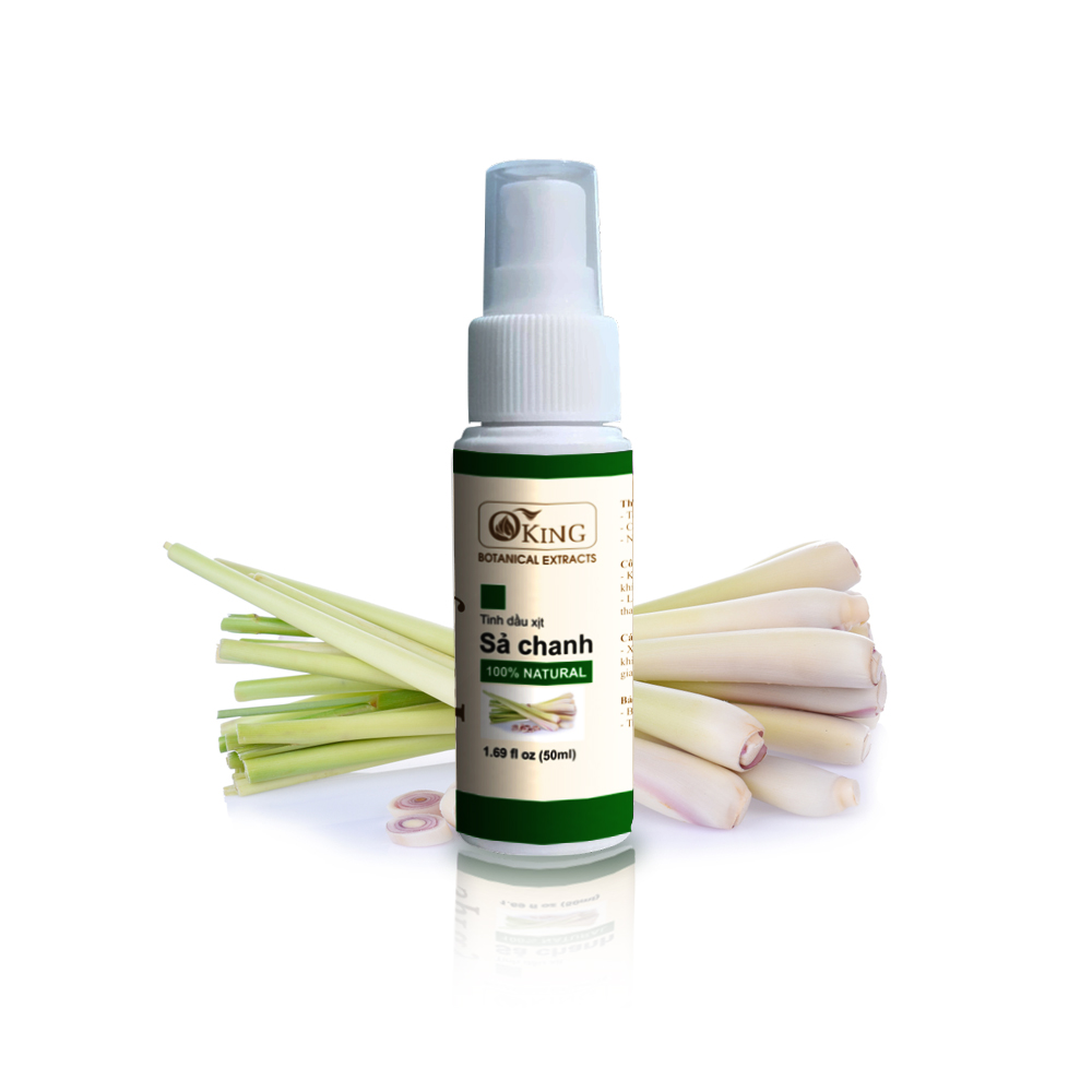[HCM]Tinh dầu xịt phòng sả chanh OKING 50ml