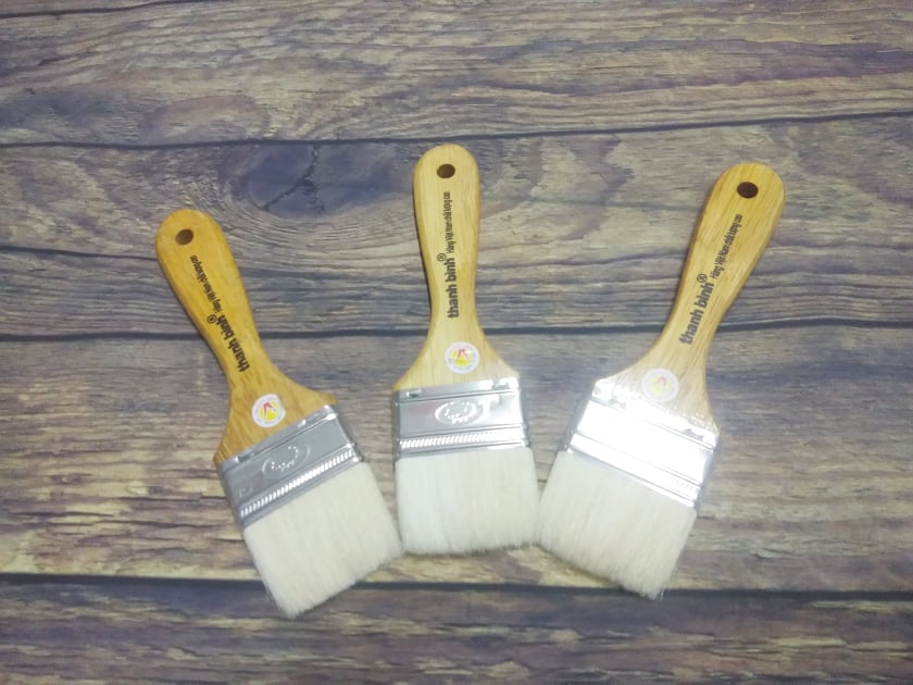 CỌ LÔNG THỎ CHẤT LƯỢNG CAO 2 INCH CÁN GỖ HIỆU THANH BÌNH