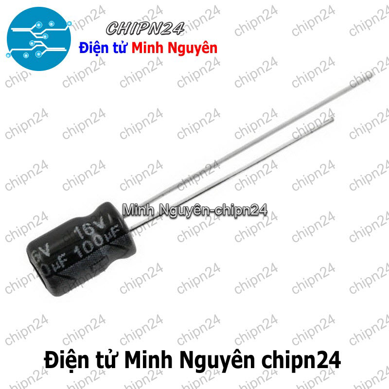 [25 con] (F253) Tụ hóa 100uF 16V Đen (6x7mm) - HH001241