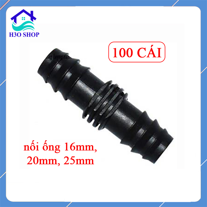 [Bịch 100 Cái] Đầu nối ống PE/LDPE 16mm - 20mm - 25mm nối thẳng nối chuyển ống tưới nhỏ giọt, tưới phun sương, tưới phun mưa, phụ kiện ldpe