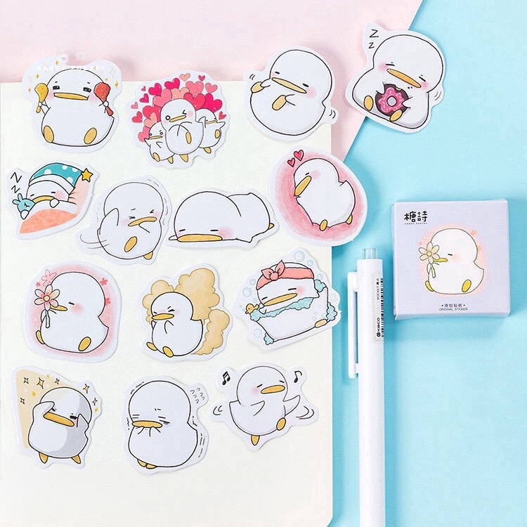 Hộp 45 sticker vịt con dễ thương Canarystore54
