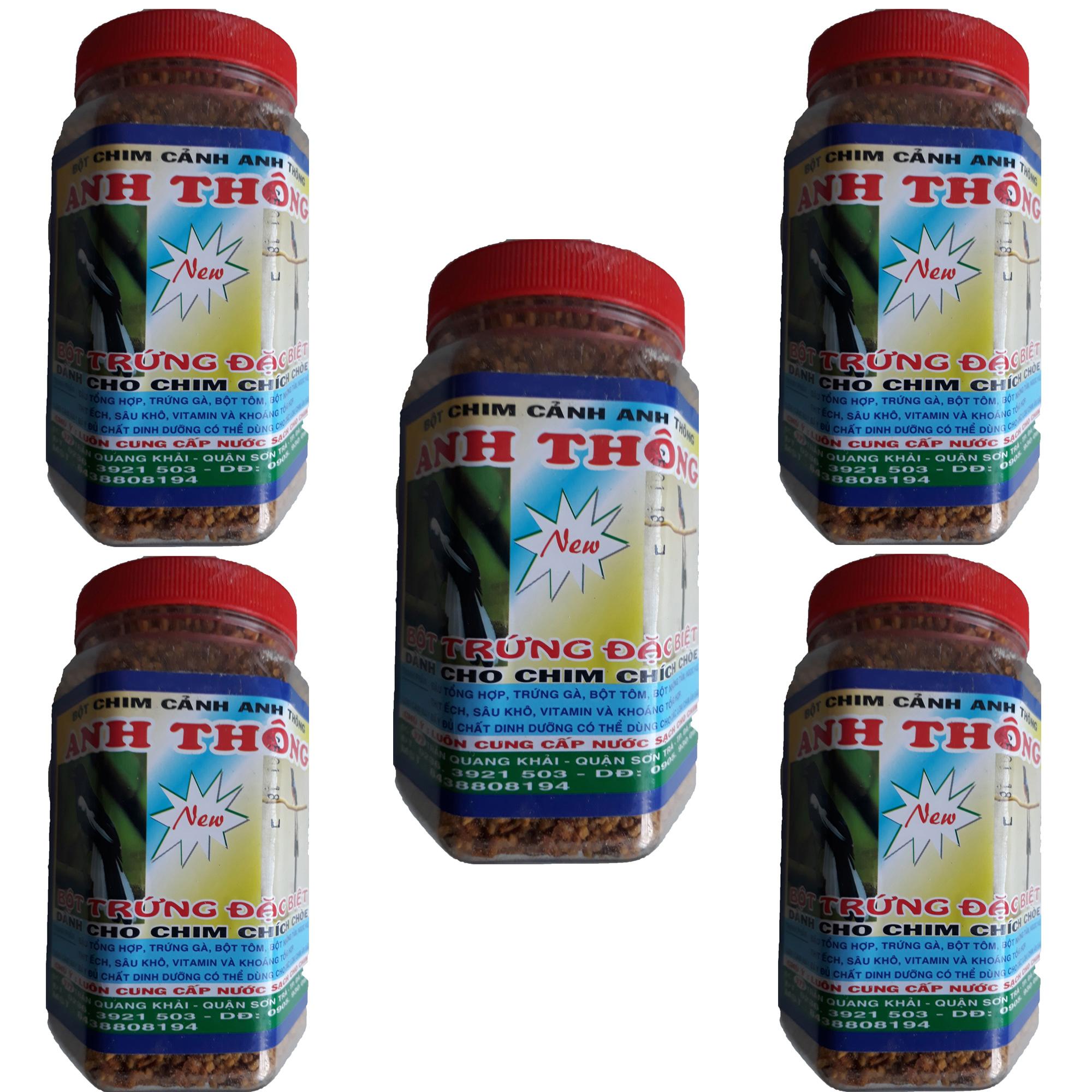 Combo 5 Hũ Thức Ăn Chim Chích Chòe Anh Thông 350g - Cám Chim Chích Chòe Loại Tốt