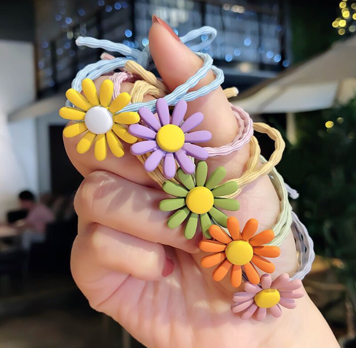 DÂY THUN CỘT TÓC NỮ HOA CÚC HÀN QUỐC CUTE (màu ngẫu nhiên)