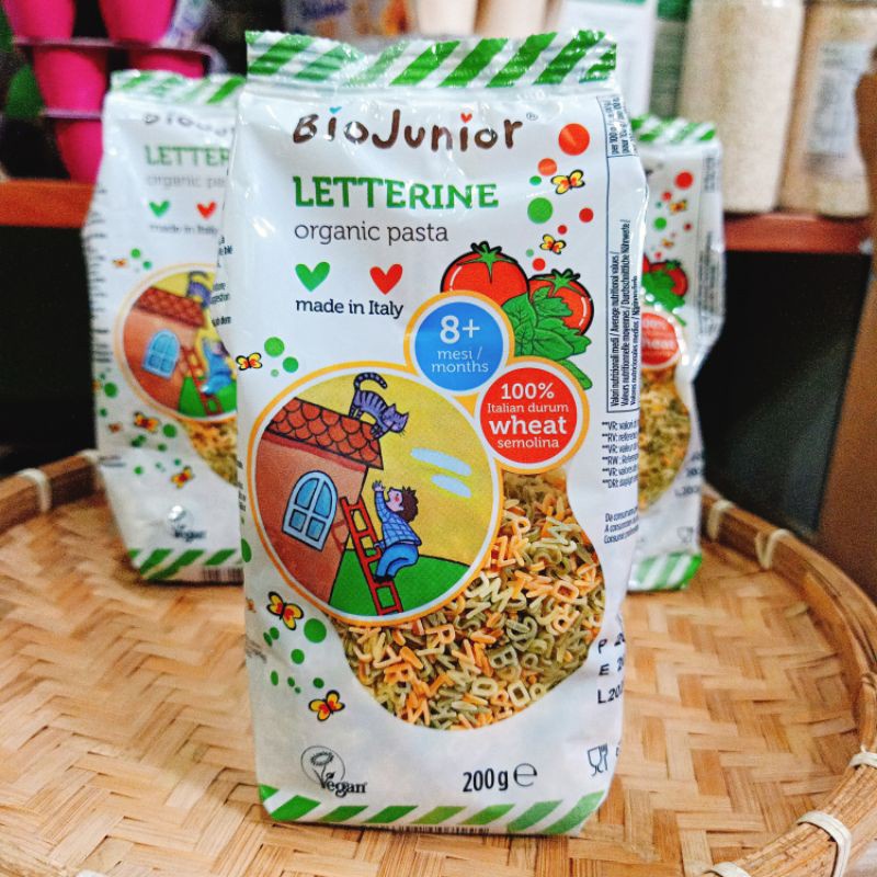 Mì Nui Bio Junior 200g Hữu Cơ Cho Bé Ăn Dặm (Từ 8 - 10 tháng tuổi)