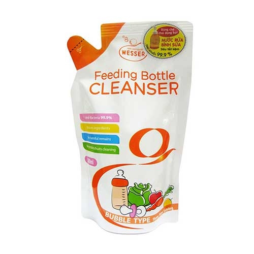 ( MẪU MỚI) Nước Rửa Bình Sữa Wesser Dạng Gói (500ml)