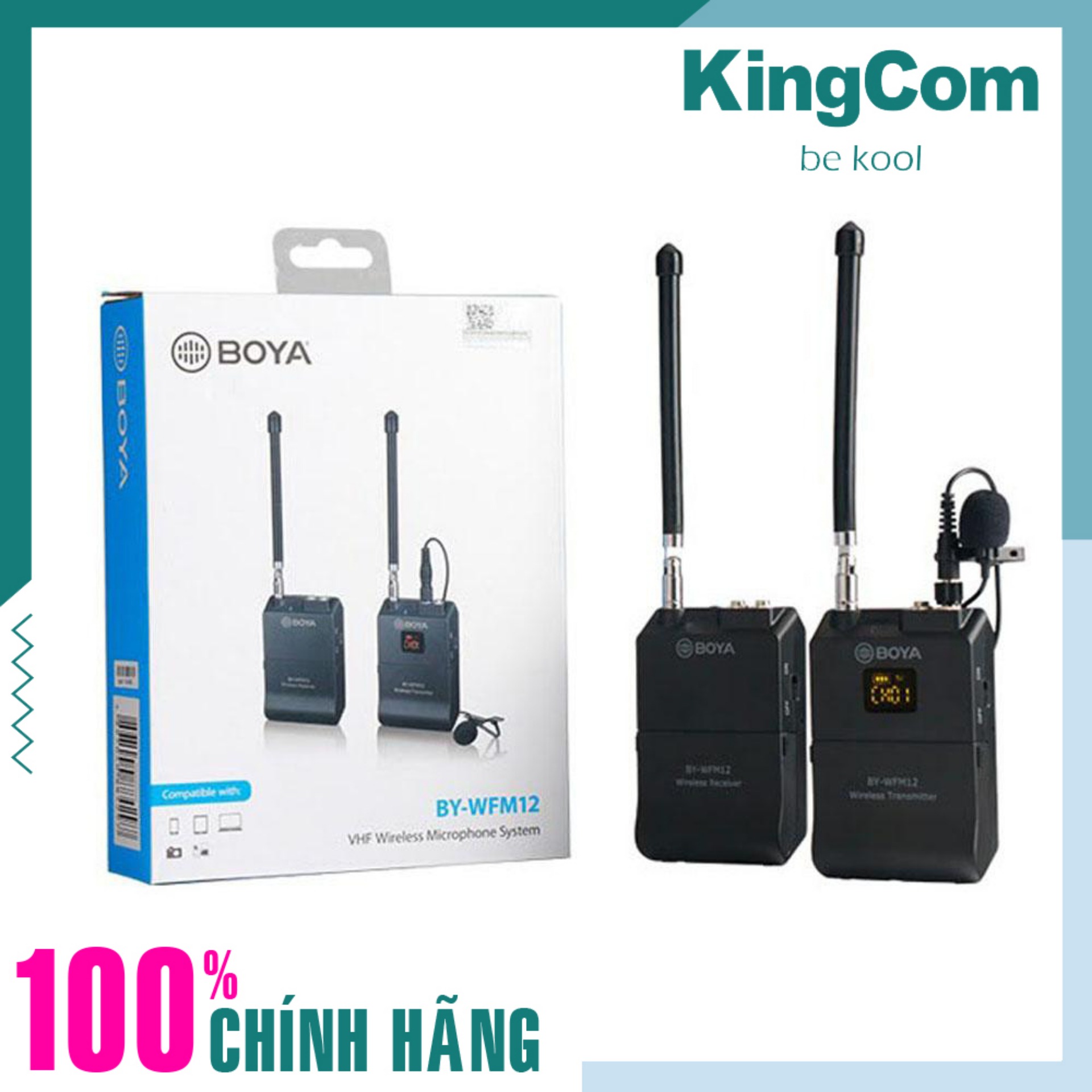 Microphone Chuyên Nghiệp BOYA Wireless Microphone System BY-WFM12 (FB131)