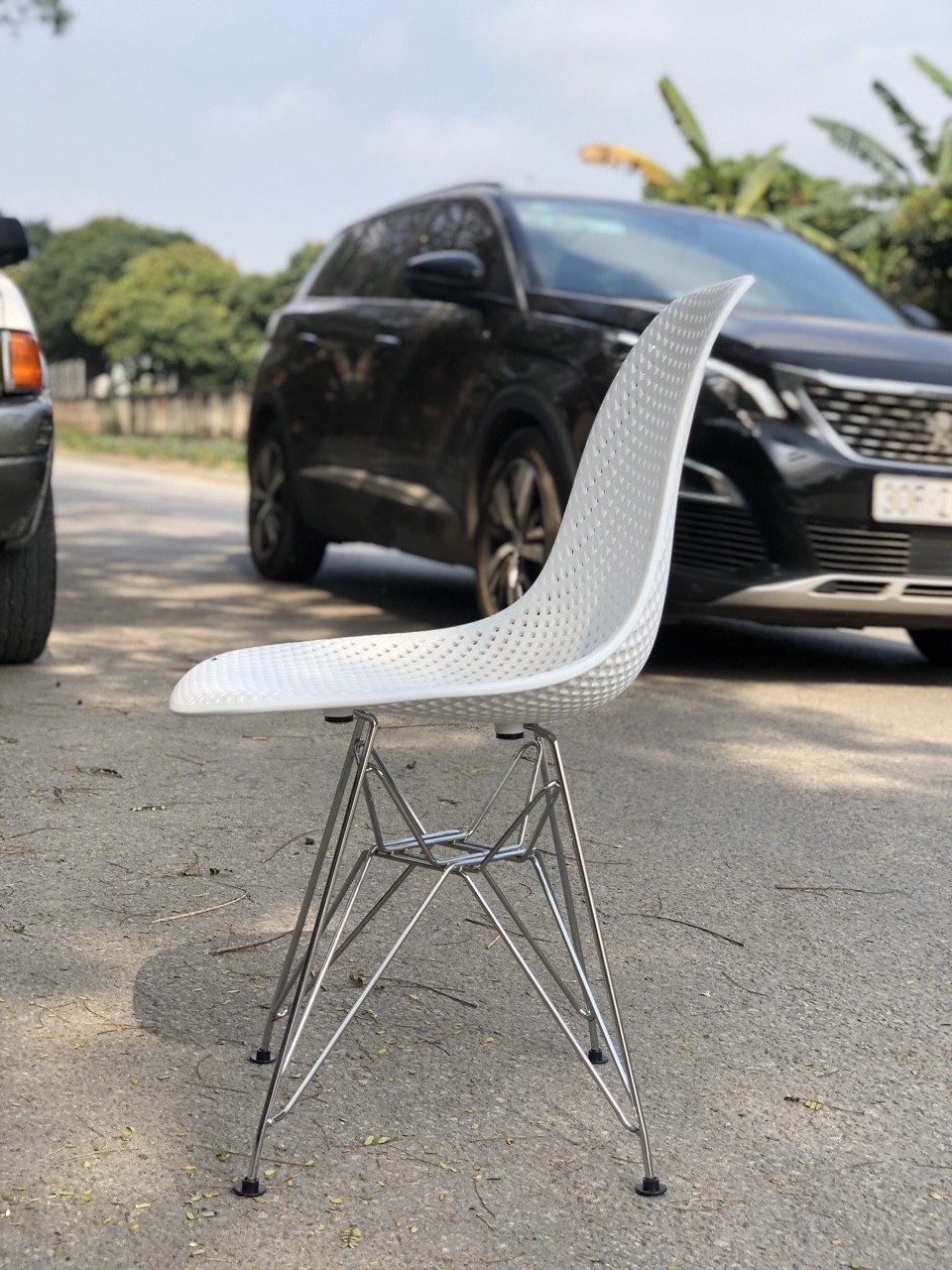 GHẾ MẶT LƯỚI CHÂN SẮT MẠ CROM