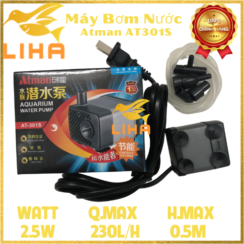 Máy Bơm Nước Atman AT-301S (2.5W - 230L/H - 0.5M) - Máy Lọc Nước Cho Hồ Cá Cảnh