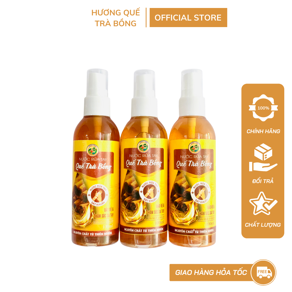 Nước Rửa Tay Khô Quế Trà Bồng 100ml