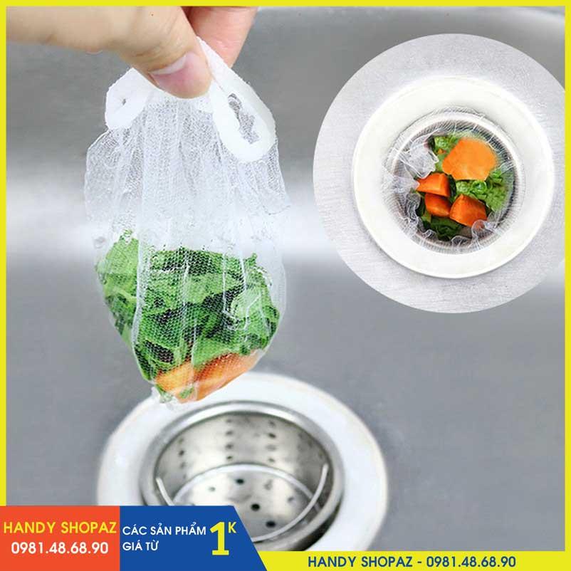 Combo 100 Túi Lọc Rác Bồn Rửa Chén Bát Dạng Chun Ôm
