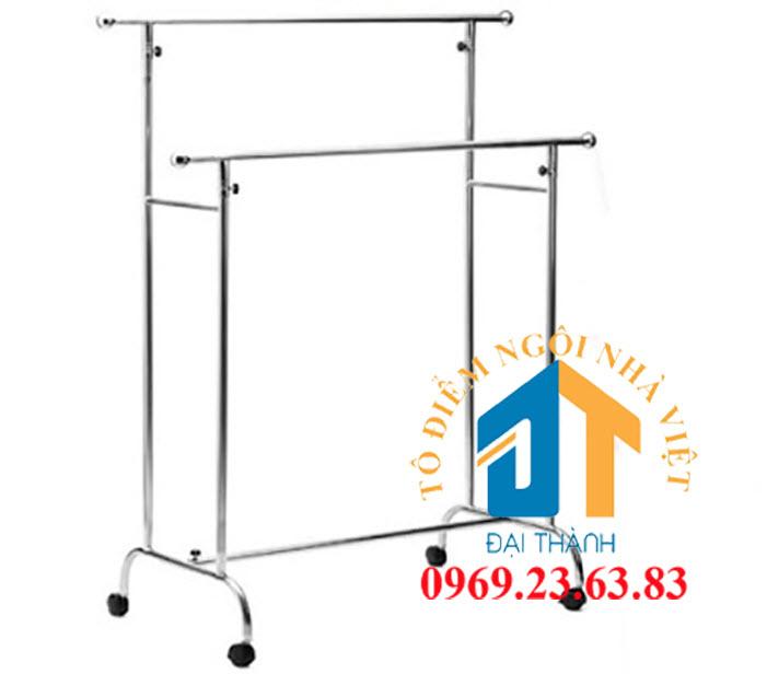 Sào phơi đồ inox TRƠN 2 tầng ĐẠI THÀNH