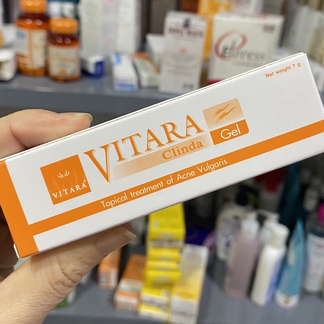 Gel hỗ trợ giảm mụn Vitara clinda gel 15g
