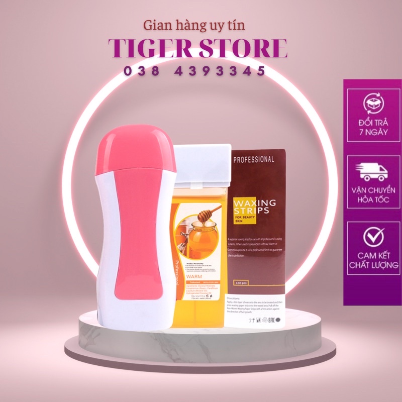 Combo Máy wax lông nóng Depilatory Heater(có cây sáp đi kèm + tặng 100 giấy wax )
