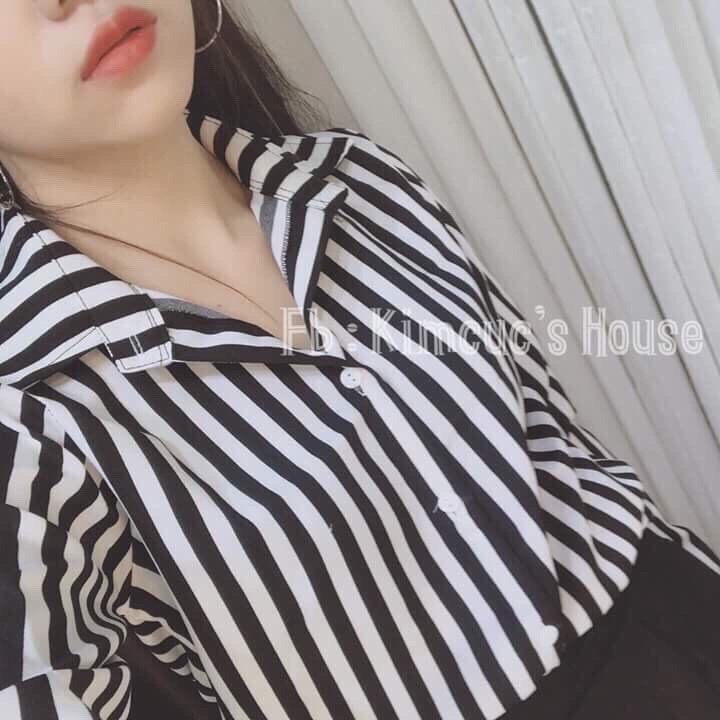 Áo sơ mi nữ kẻ sọc siêu xinh