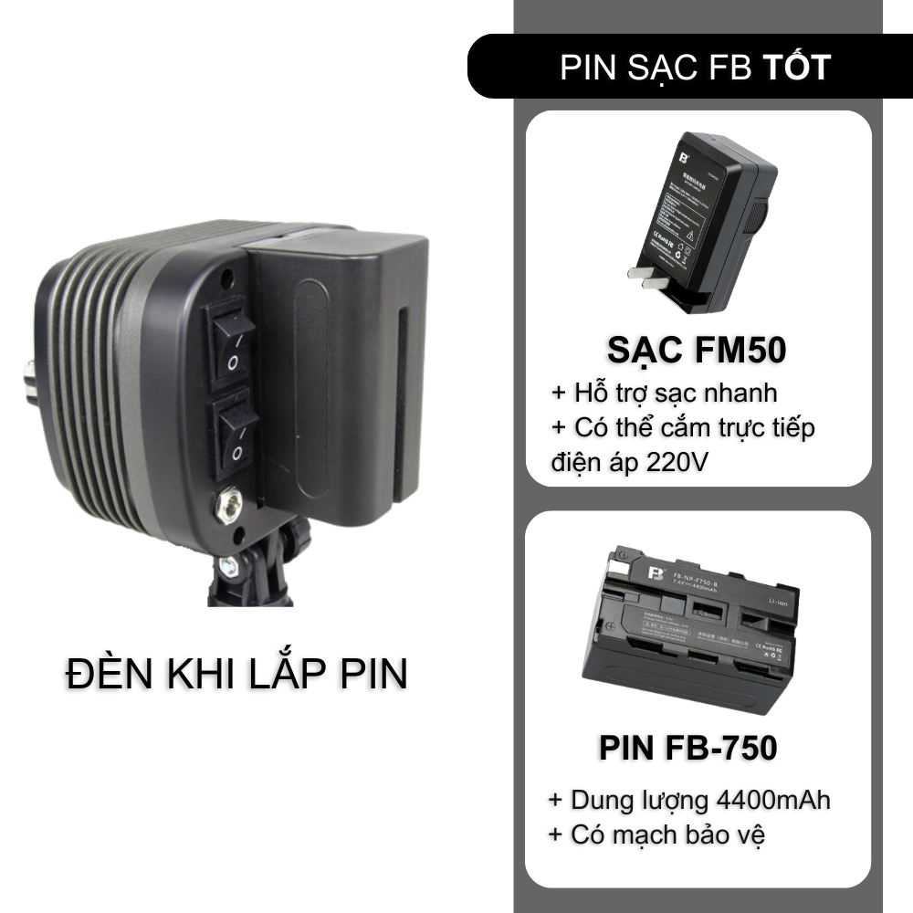 ĐÈN LED VIDEO ZIFON ZF3000 4 BÓNG SIÊU SÁNG