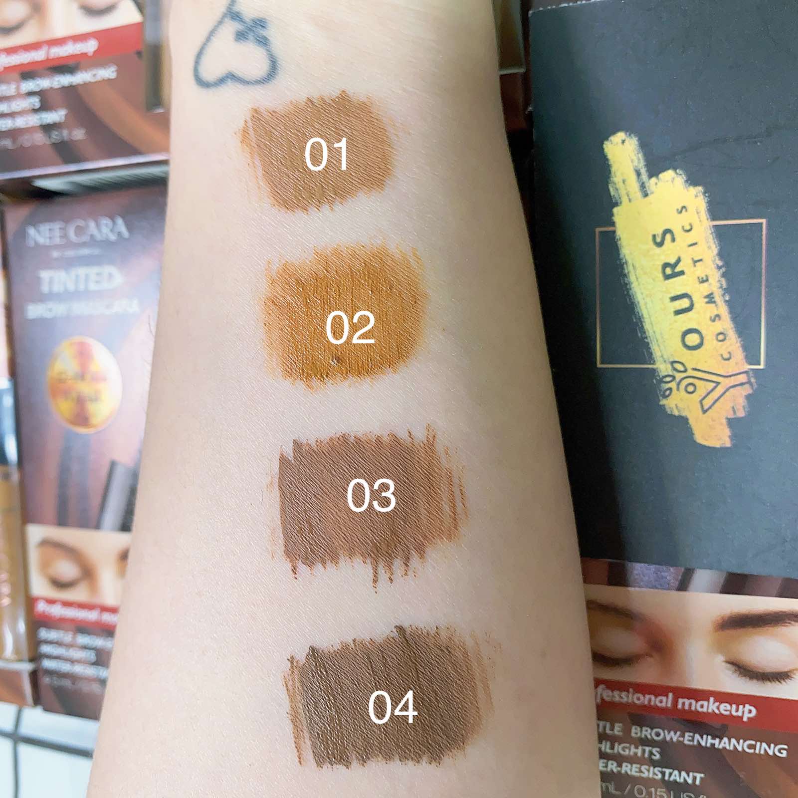 [Hàng Thanh Lý - Date T1/2025] Mascara Chân Mày Nee Cara Tinted Brow Mascara N590