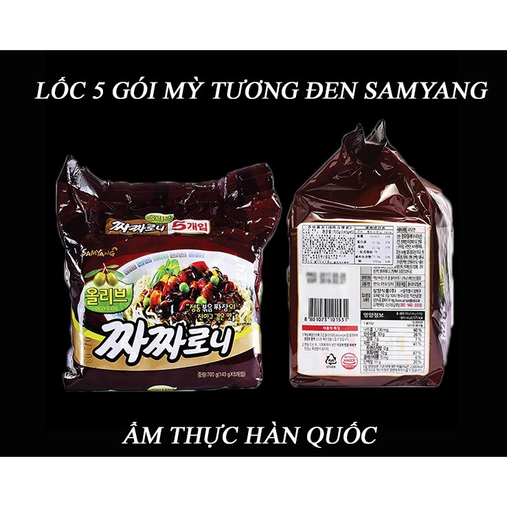 [KoreanMart] MÌ TƯƠNG ĐEN SAMYANG LỐC 5 GÓI