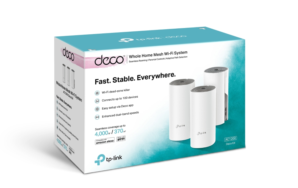 Bộ phát wifi TP-Link Deco E4 3-pack  2-Pack 1-Pack AC1200Mbps (Chính Hãng TP-Link Việt Nam)