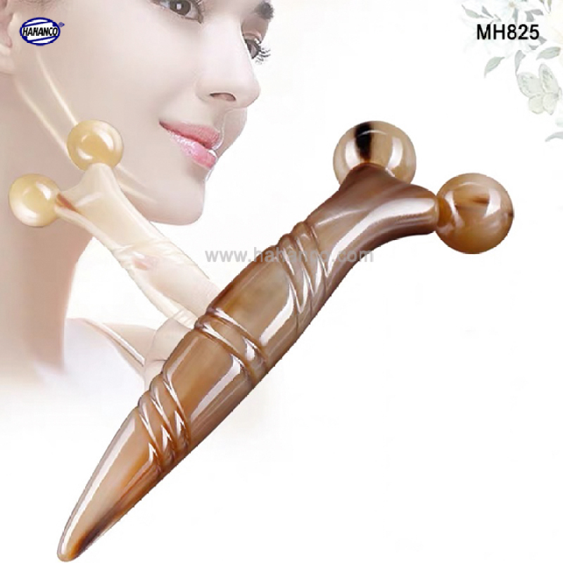 Dụng cụ lăn massage nâng cơ mặt và body bằng sừng (MH825) HAHANCO