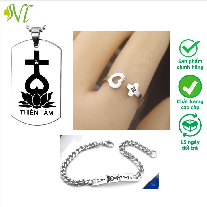 Lắc tay thiên tâm đạo nhẫn thiên tâm đạo mặt dây chuyền thiên tâm đạo không đen không gỉ xài nước tốt Người Đẹp Vì Lụa