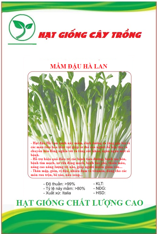 Hạt giống rau mầm đậu hà lan ct533 - gói 20gram