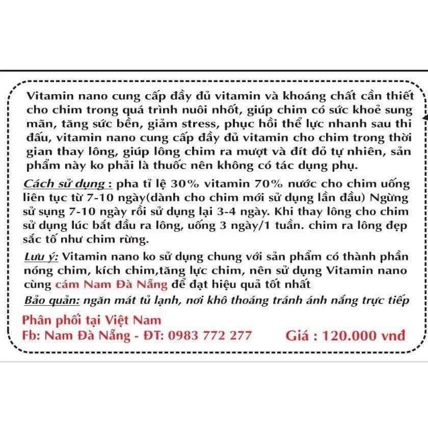 Vitamin Nano Thái Lan - Vitamin Dành Cho Chim Cảnh