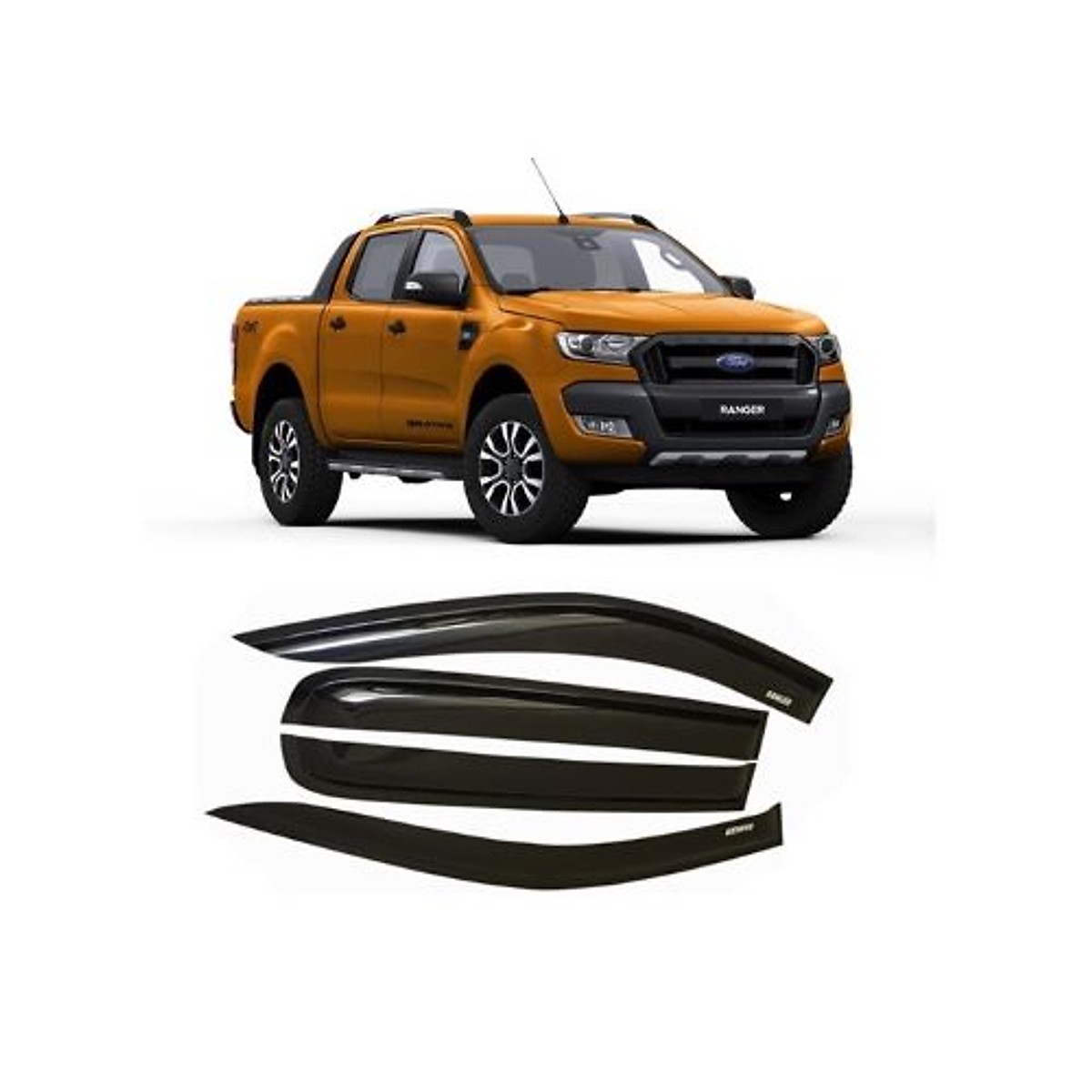 Vè mưa đen xe Ford Ranger Thái dày new