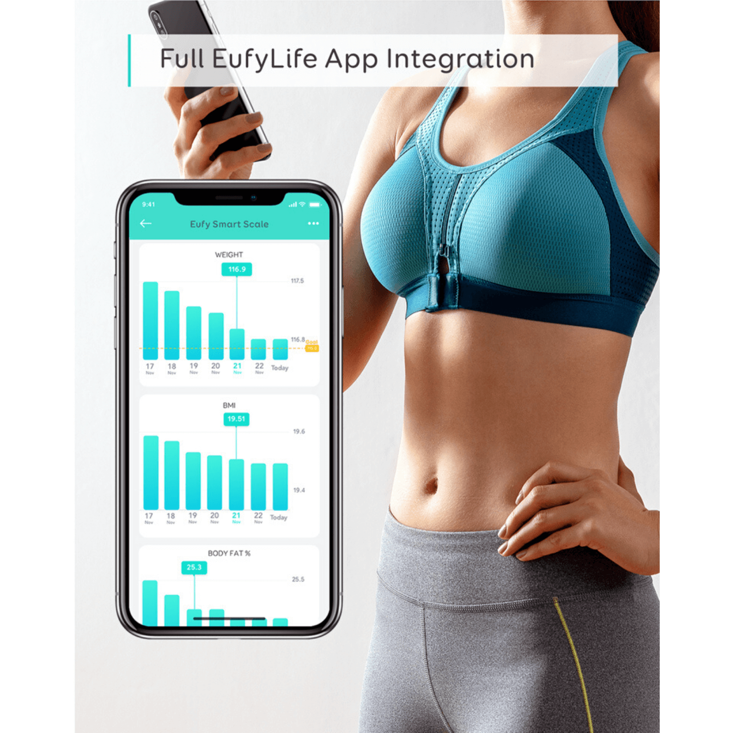 Cân điện tử Eufy Smart Scale C1 - T9146 ( Màu trắng)