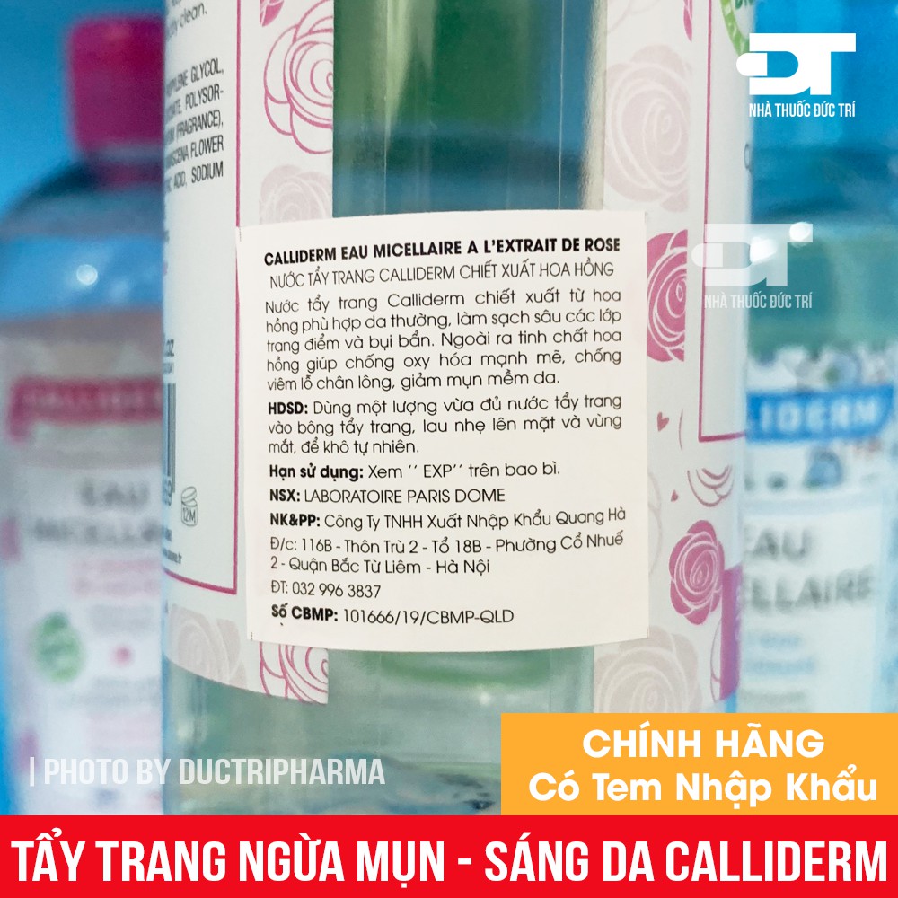 Nước Tẩy trang Calliderm Eau Micellaire Nhập Khẩu Pháp