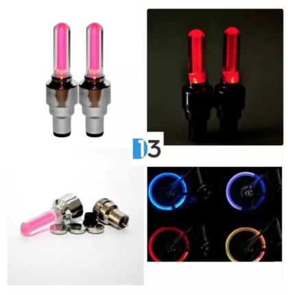 [HCM]Bộ 2 đèn led gắn van bánh xe đạp (led đỏ)