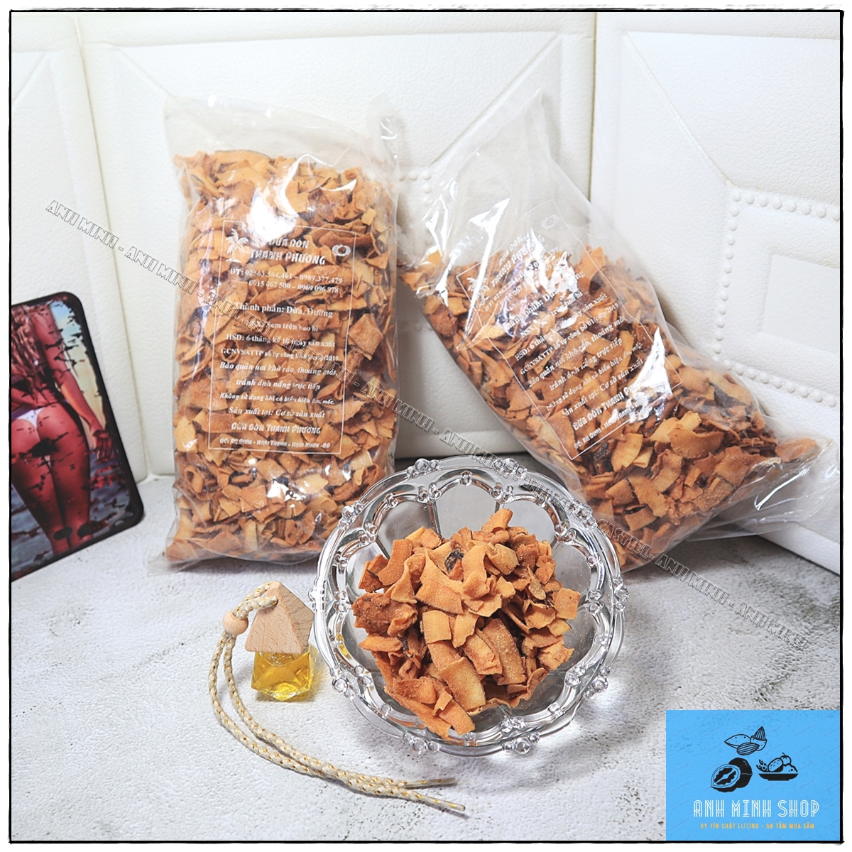 MỨT DỪA SẤY KHÔ GIÒN ngon 450gr