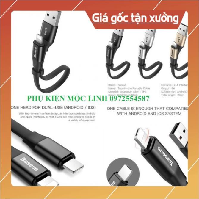 Dây Cáp Sạc iphone ngắn - Baseus 23cm- 16TH