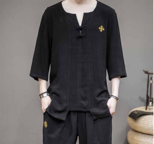 Áo Linen Nam Xẻ Tà