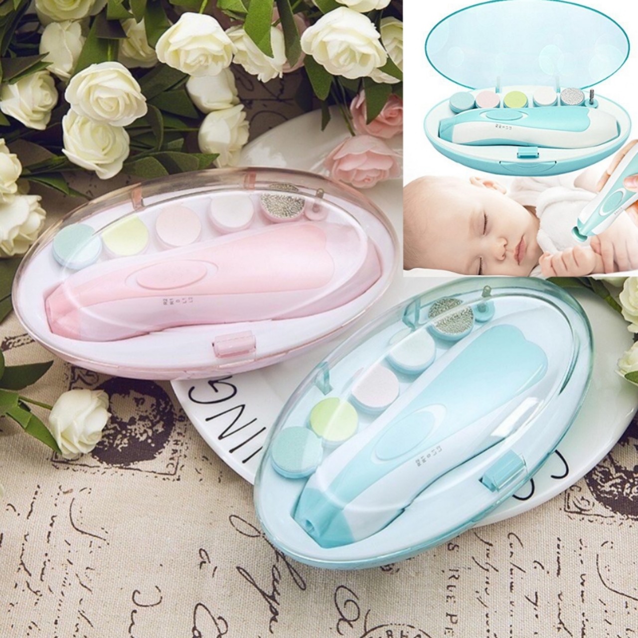 Máy dũa móng tay tự động cho trẻ Comfybaby, Dụng cụ cắt móng tay cho mẹ và bé siêu êm an toàn ,cắt móng tay an toàn cho bé, mài móng tay cho trẻ sơ sinh