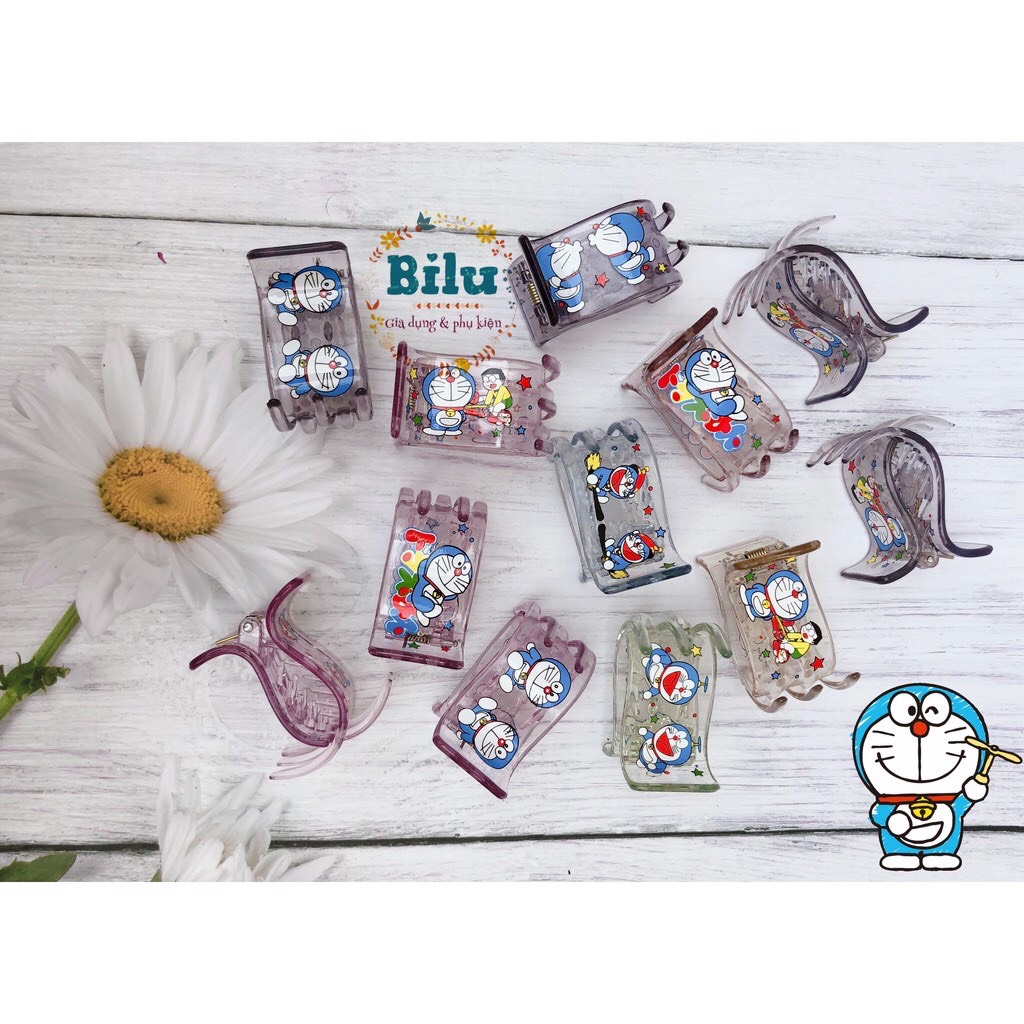 [HCM]Kẹp Tóc Càng Cua 5 Răng Hình Doraemon Doremon Nhiều Màu Sắc (Hình Thật Shop Tự Chụp)