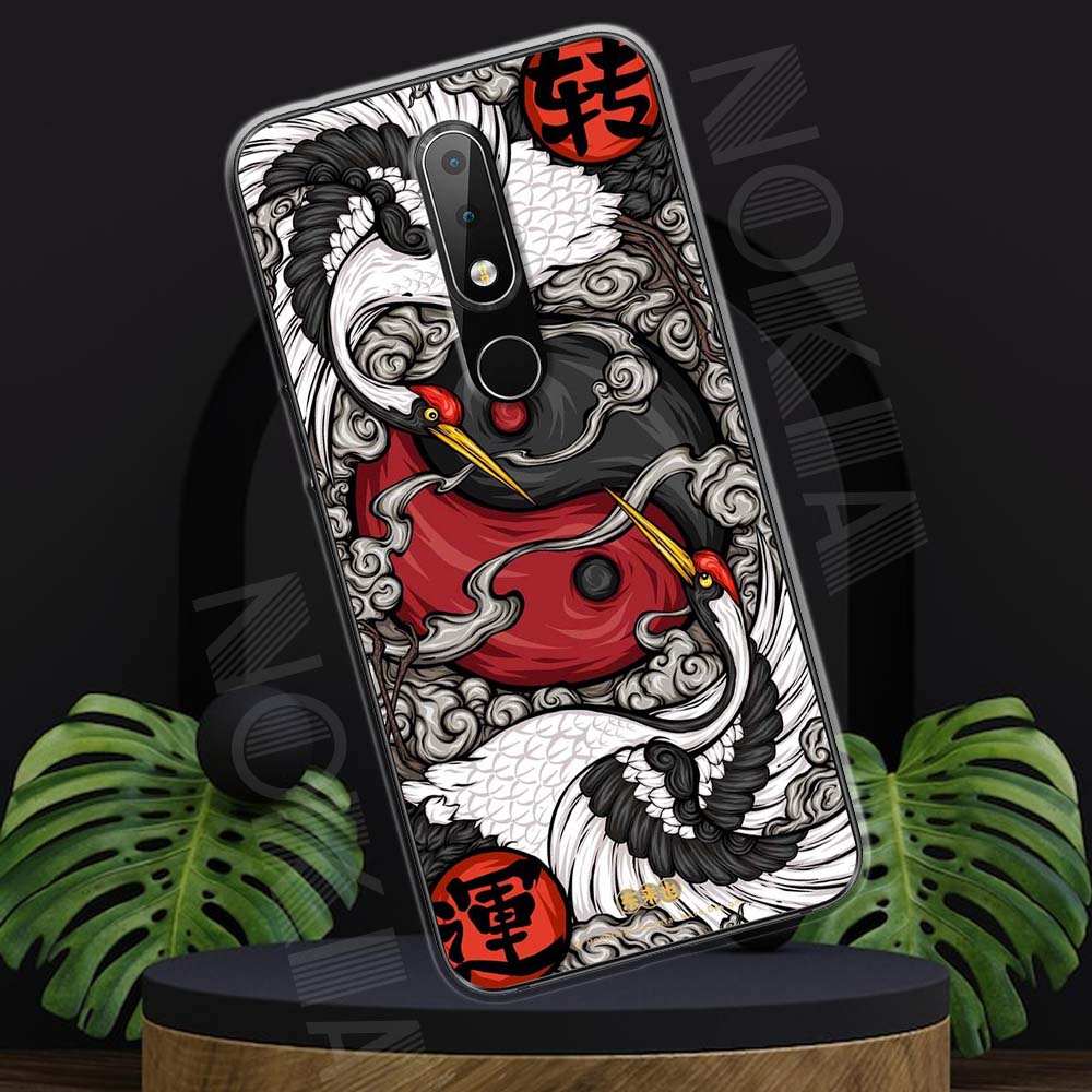 Ốp lưng Nokia 6.1 Plus mẫu BST Chim chóc và cá cảnh TPU